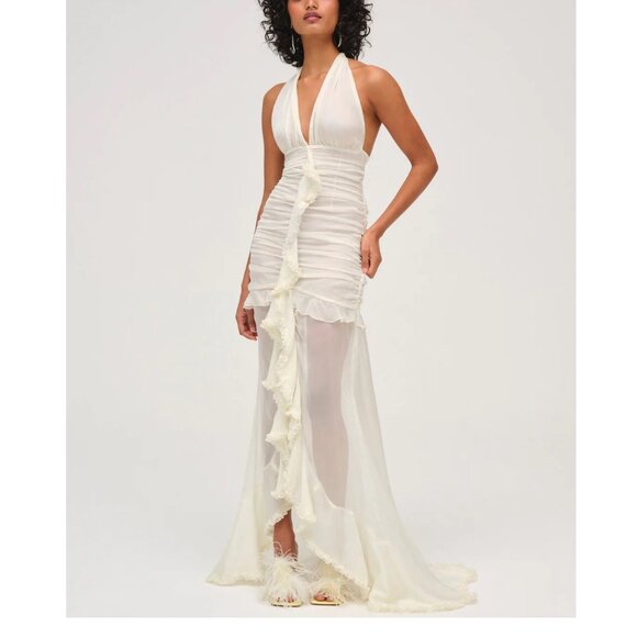 For Love And Lemons Dresses & Skirts - For Love & Lemons Ivory Halter Maxi Dress
